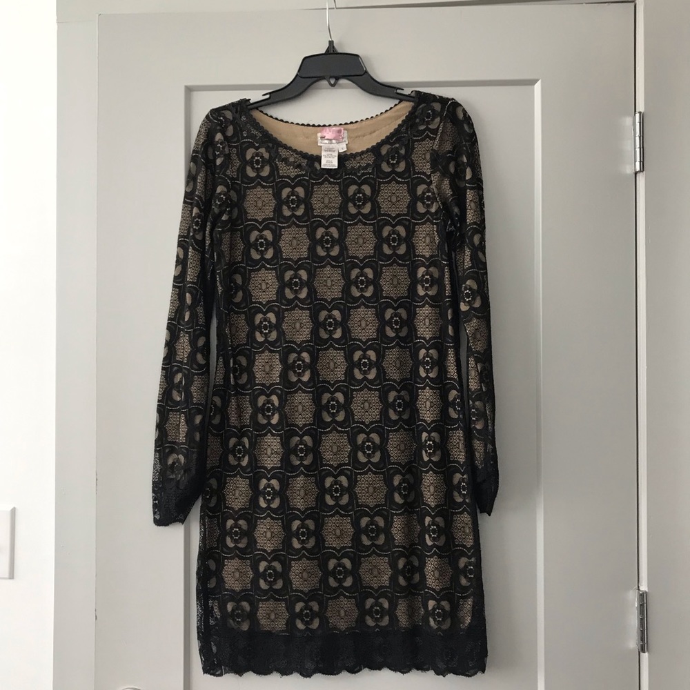 M.S.S.P. classy & beautiful lace overlay dress.